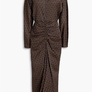 Veronica Beard Black and Gold Long Sleeve Dress